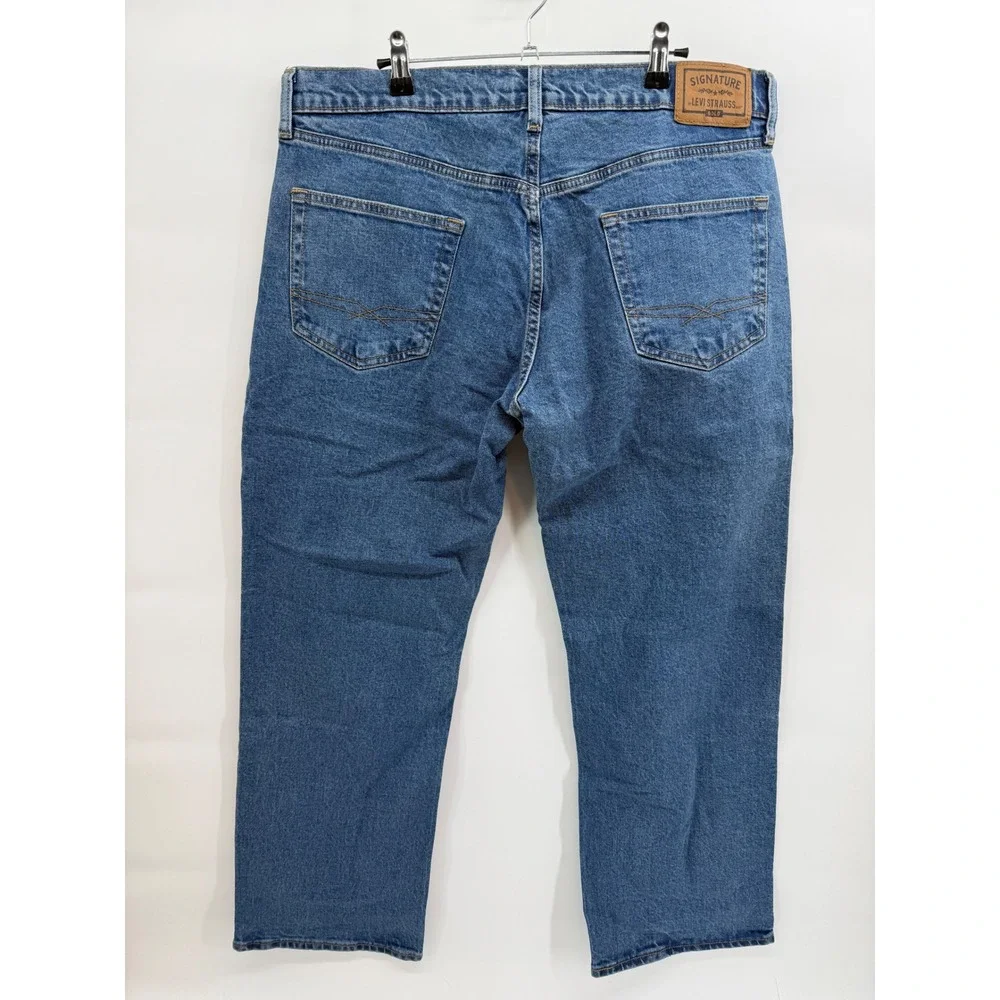 Signature by Levi Strauss Mens Relaxed Fit Jeans Blue Medium Wash 36x30